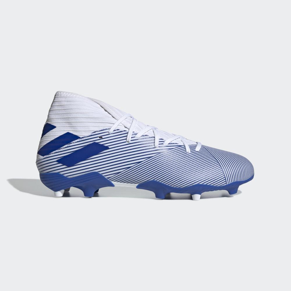 Ghete Fotbal Adidas Nemeziz 19.3 Firm Ground Barbati Romania - Albi/Albastru Regal/Albastru Regal EG